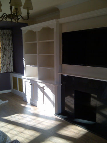 Bespoke Wooden Alcove Cabinets and Cupboards